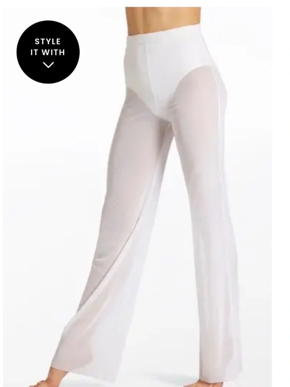 Weissman #15616 Gray Mesh Straight Leg Pants